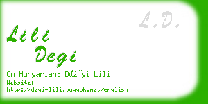 lili degi business card